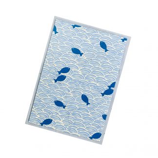 Grußkarte "Fische in Wellenmeer" mit Kuvert