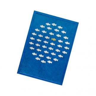 Grußkarte "Fischschwarm" mit Kuvert