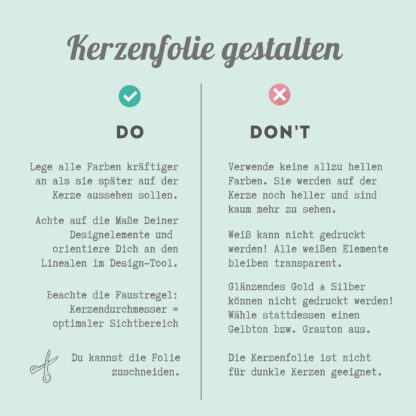 Kerzenfolie gestalten: Do & Don't