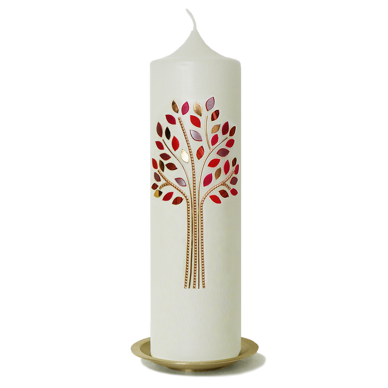 Hochzeitskerze „One Love (kupfer-rubinrot)“
