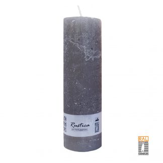 Kerzenrohling mit rustikaler Oberfläche (grau) 25x7 cm