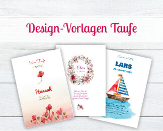 Design-Vorlagen für Taufkerzen