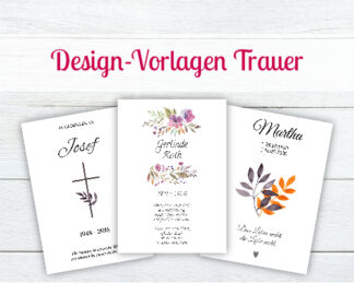 Design-Vorlagen für Trauerkerzen