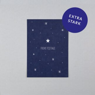 Weihnachtskarte "Stern" aus Holzschliffpappe
