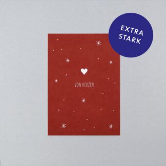 Weihnachtskarte "Herz" aus Holzschliffpappe