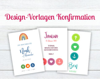 Design-Vorlagen für Konfirmationskerzen