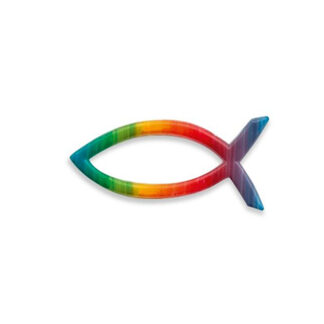 Verzierwachs - Fisch (Regenbogen) - 40x18 mm