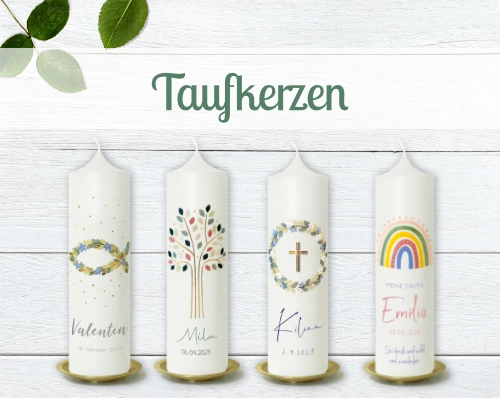 Taufkerzen von kerzenfräulein